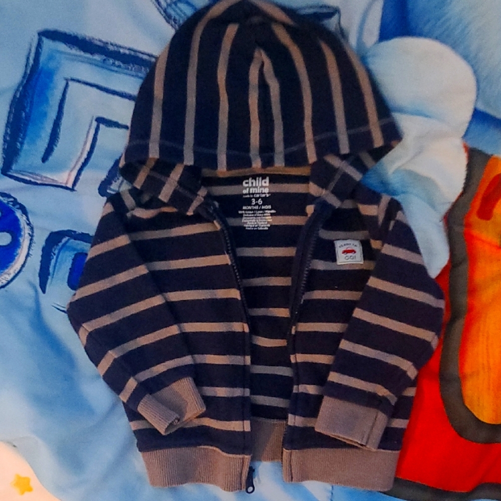 Child of Mine Navy Striped Hoodie for Kids